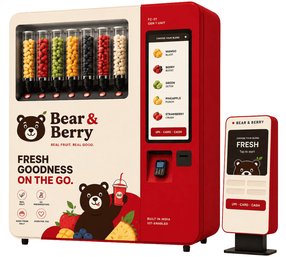 Bear & Berry BB-01 smoothie vending machine in India